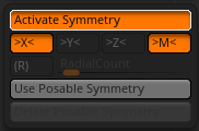 Le panneau de symétrie dans zbrush Le panneau de symétrie dans zbrush