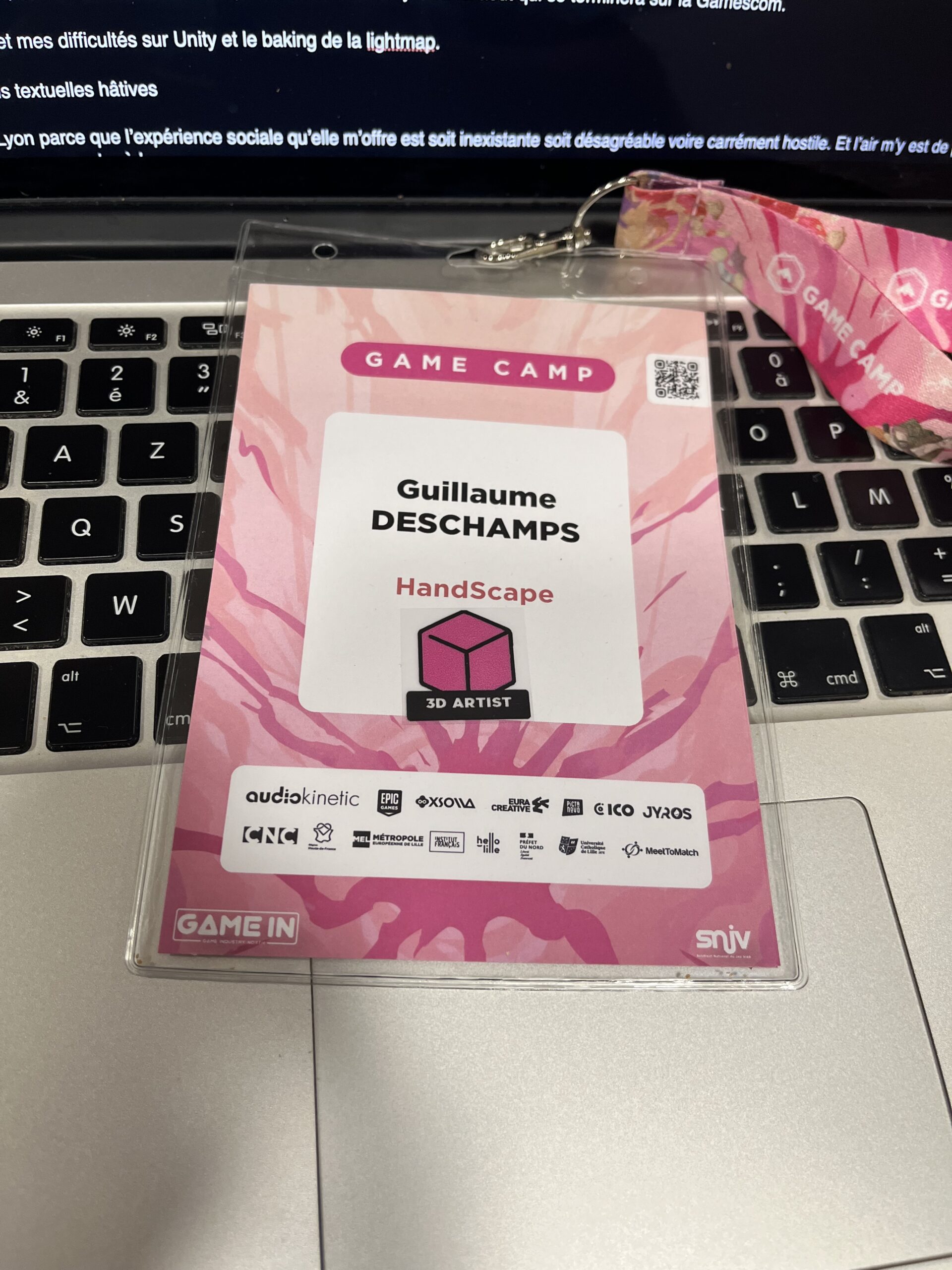 Mon badge du Game Camp 2026